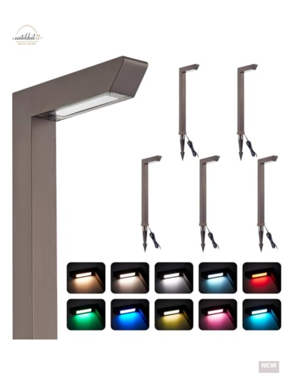 ALUMINUM IP65 WATERPROOF RGB LOW VOLTAGE LANDSCAPE PATHWAY LIGHTS 6PK ETL LISTED
